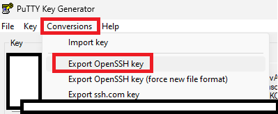 export openssh key