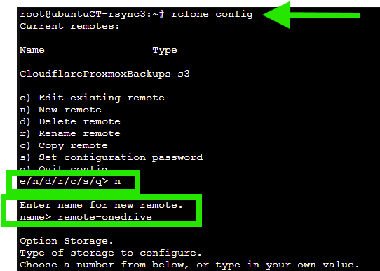 rclone config