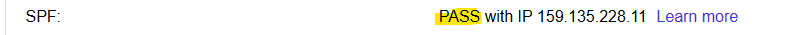 Gmail SPF results