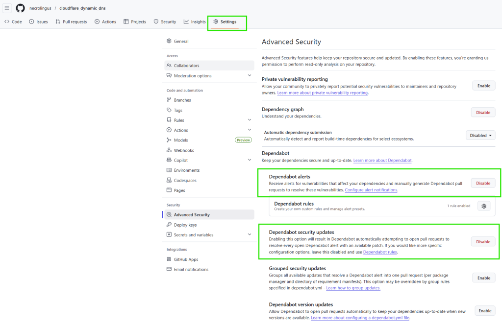 Dependabot Security Updates